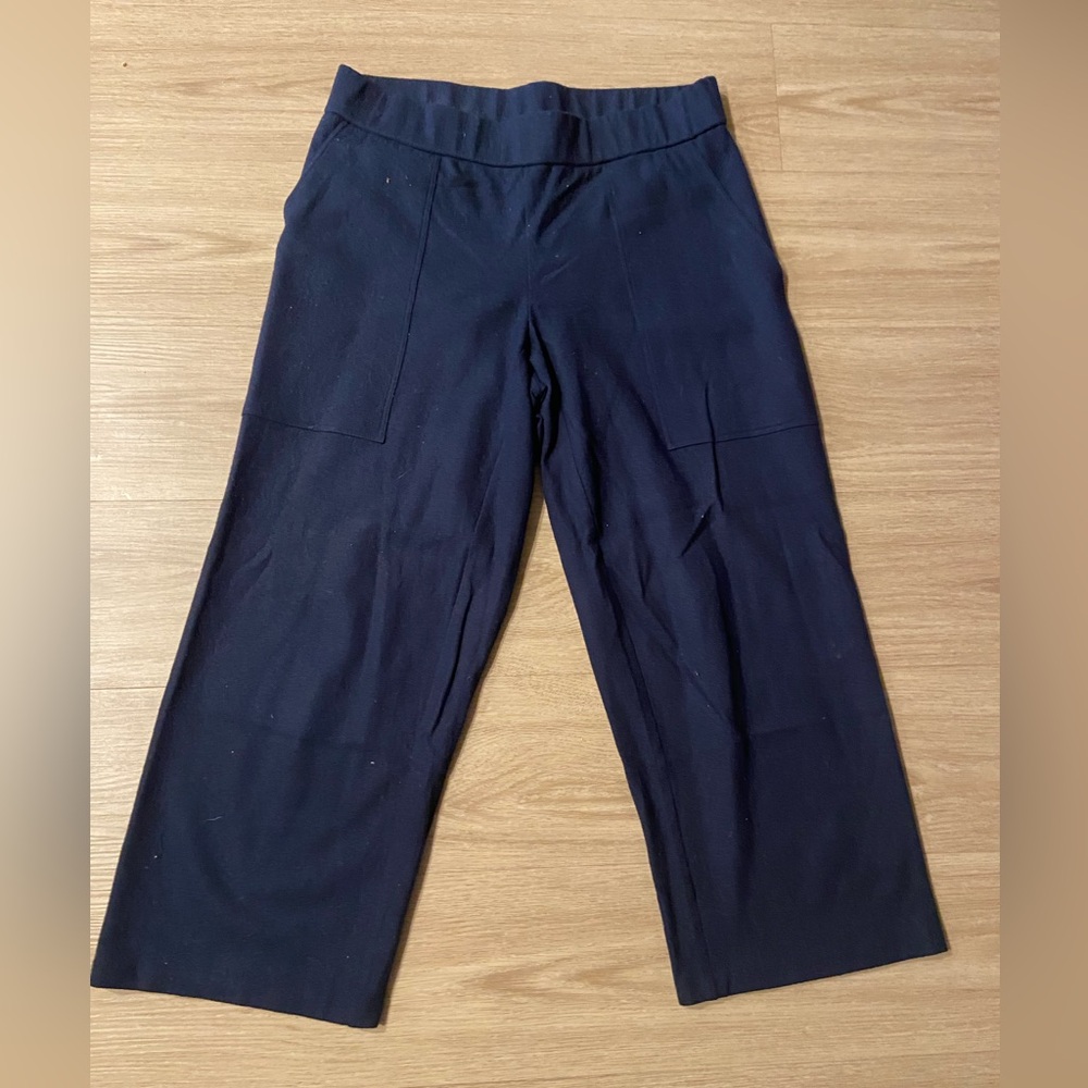 Eileen Fisher navy blue wool culottes